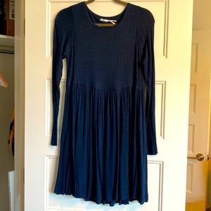 Blue long sleeve dress